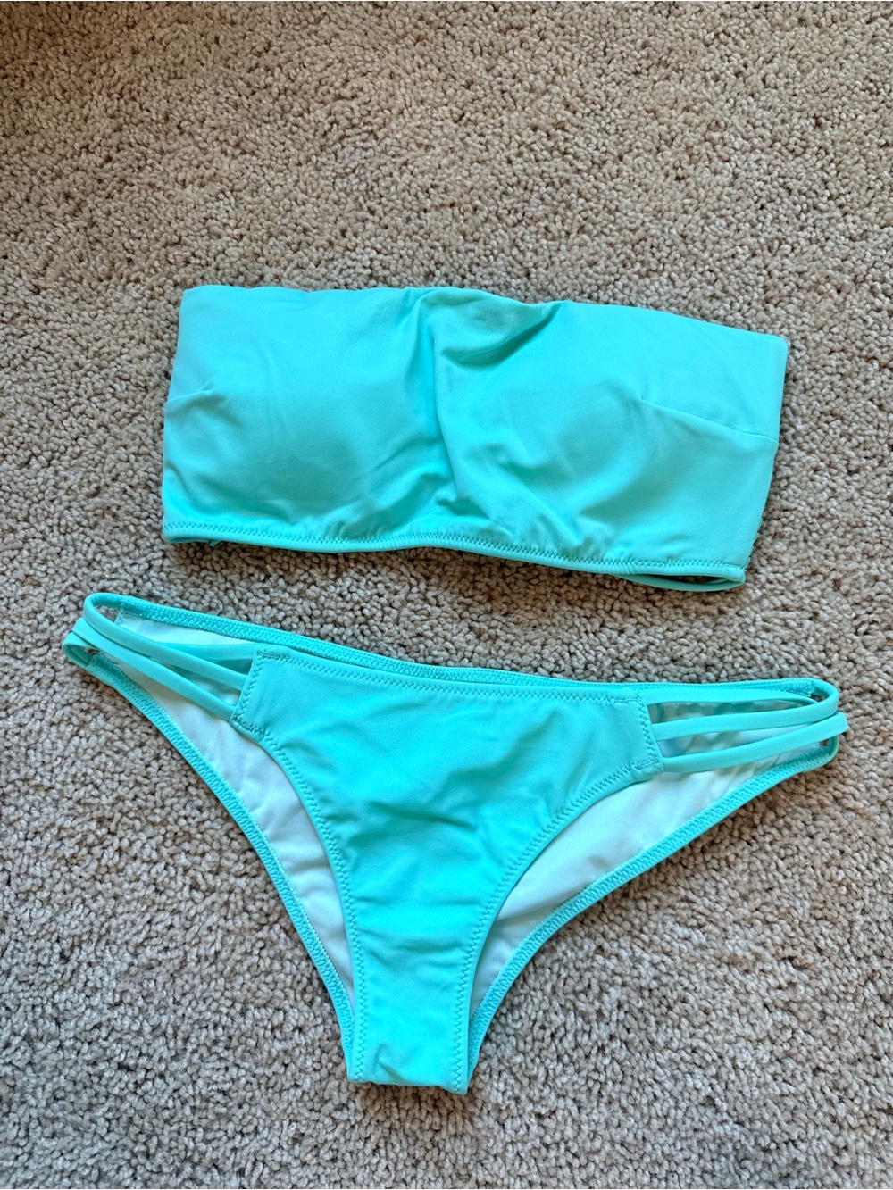 Victoria's Secret Mint Green Bandeau Bikini Set